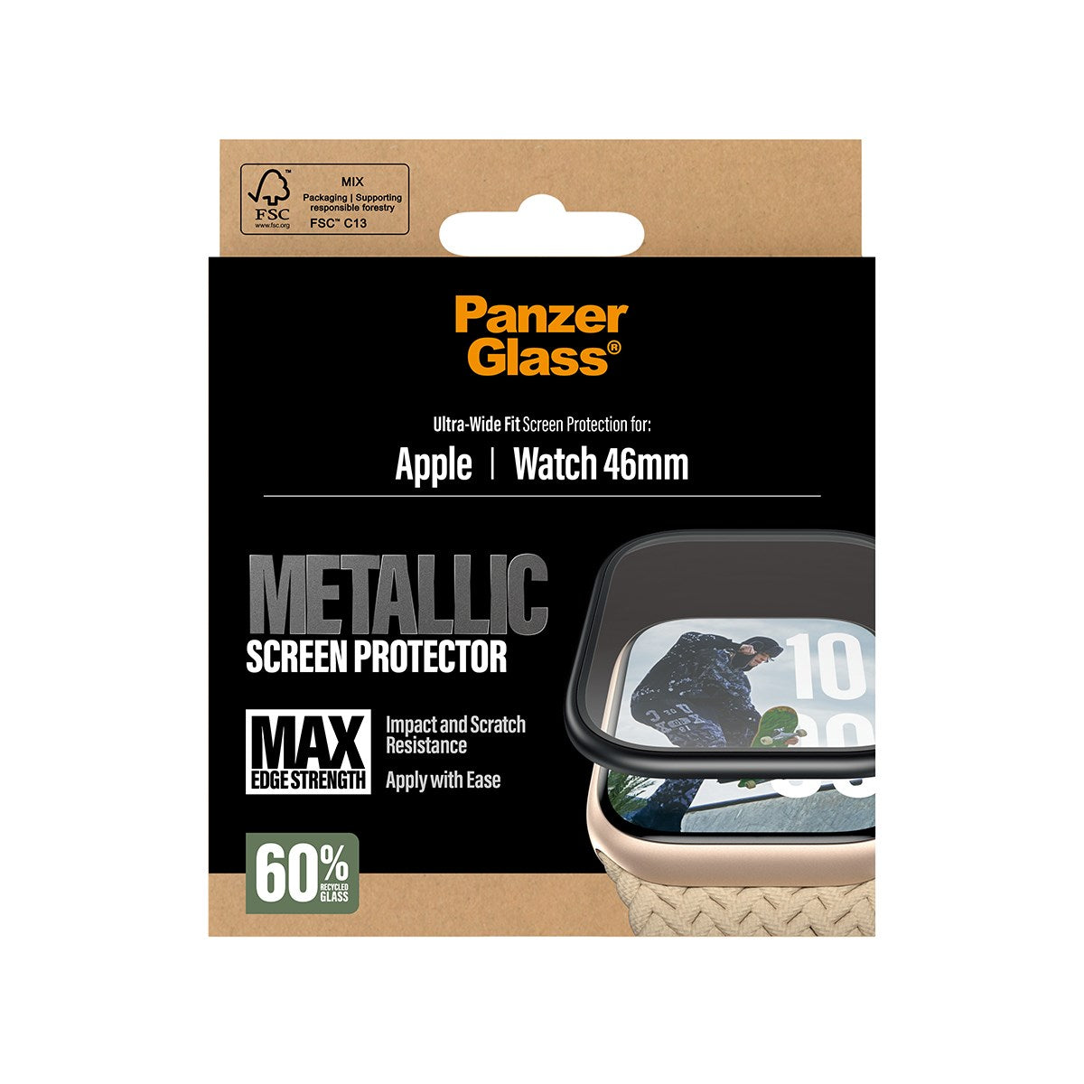 PanzerGlass® Screen Protector Metallic Apple Watch Series 11 | 10 | 46mm